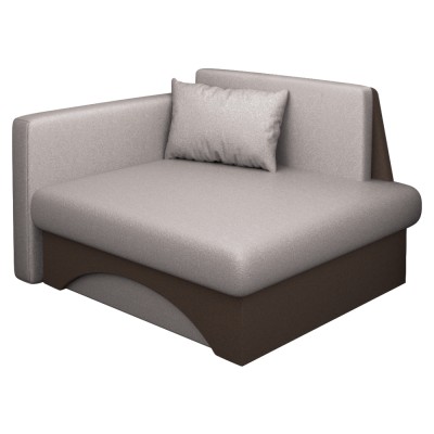 Fotoliu extensibil, bej-gri Taupe/maro, dreapta, KUBOŠ NEW