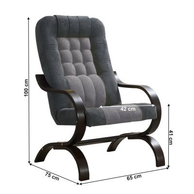 Fotoliu, gri deschis/gri închis/grena/nobila, GURU