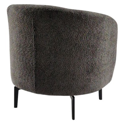 Fotoliu, gri-maro Taupe / negru, PRESO