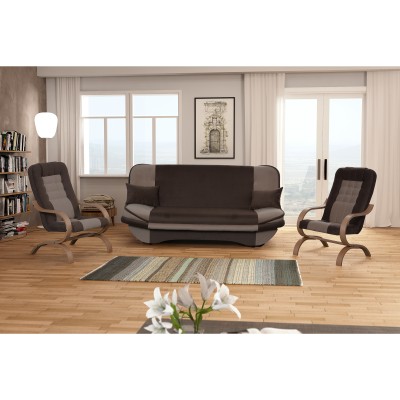 Fotoliu, gri-maro Taupe/maron/fag, GURU