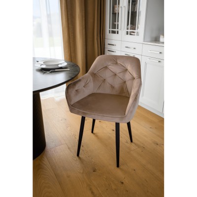 Fotoliu, maro deschis/negru, VERIO