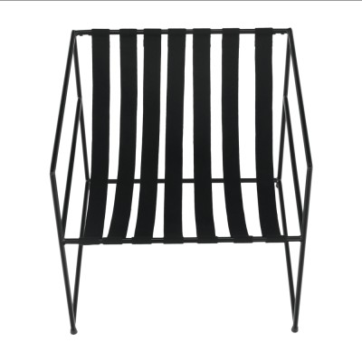 Fotoliu minimalist, gri/ negru, DEKER