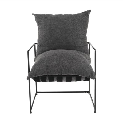 Fotoliu minimalist, gri/ negru, DEKER