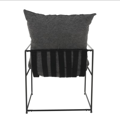 Fotoliu minimalist, gri/ negru, DEKER