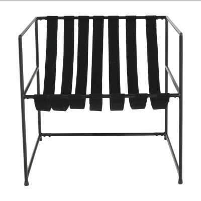 Fotoliu minimalist, gri/ negru, DEKER