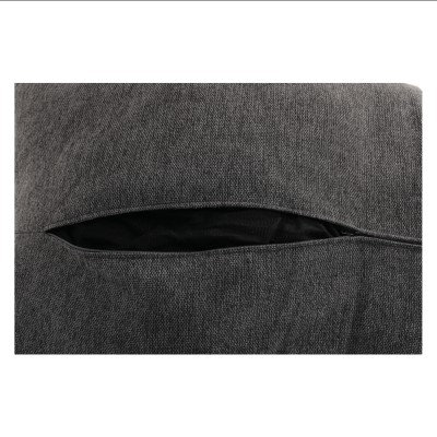 Fotoliu minimalist, gri/ negru, DEKER