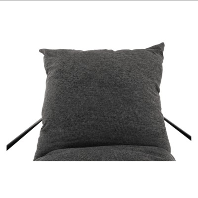 Fotoliu minimalist, gri/ negru, DEKER