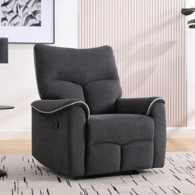 Fotoliu relaxant, gri închis/gri deschis, NADER