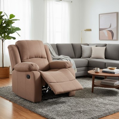 Fotoliu relaxant reglabil, material maro, ASKOY NEW