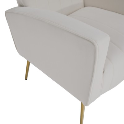 Fotoliu relaxant, ţesătură Velvet bej, BARET