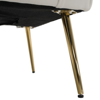 Fotoliu relaxant, ţesătură Velvet bej, BARET