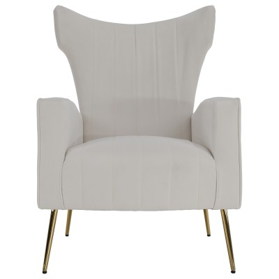 Fotoliu relaxant, ţesătură Velvet bej, BARET