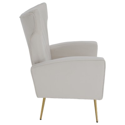 Fotoliu relaxant, ţesătură Velvet bej, BARET