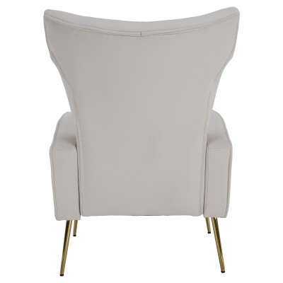 Fotoliu relaxant, ţesătură Velvet bej, BARET