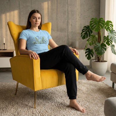 Fotoliu relaxant, ţesătură Velvet galben, BARET