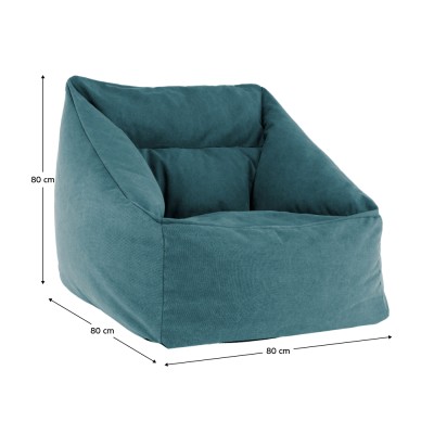 Fotoliu tip sac, material textil verde, URASON