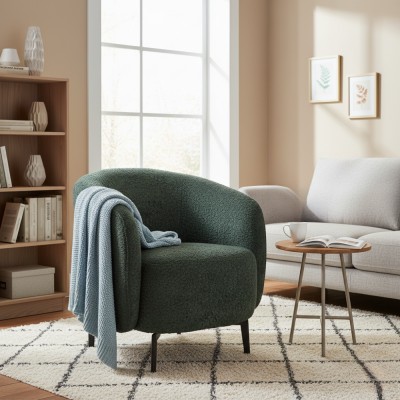 Fotoliu, verde / negru, PRESO