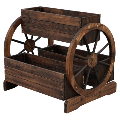 Ghiveci de flori din lemn, maro, SABA