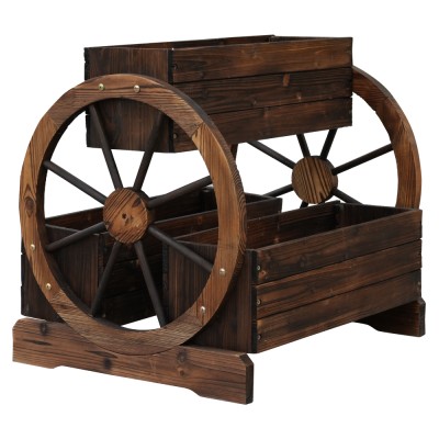 Ghiveci de flori din lemn, maro, SABA