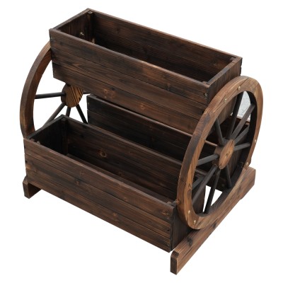 Ghiveci de flori din lemn, maro, SABA