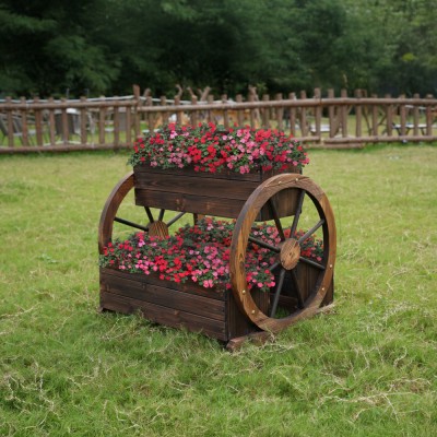 Ghiveci de flori din lemn, maro, SABA