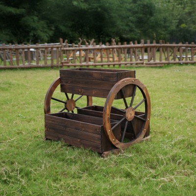 Ghiveci de flori din lemn, maro, SABA