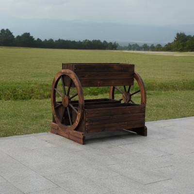 Ghiveci de flori din lemn, maro, SABA