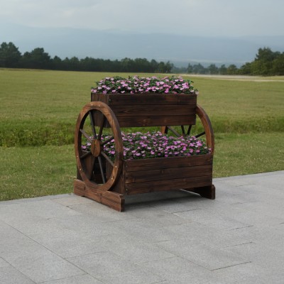 Ghiveci de flori din lemn, maro, SABA