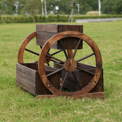 Ghiveci de flori din lemn, maro, SABA