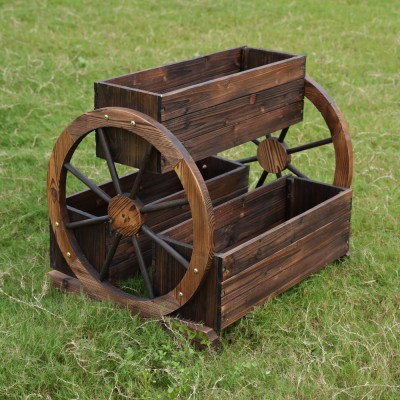 Ghiveci de flori din lemn, maro, SABA