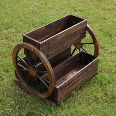 Ghiveci de flori din lemn, maro, SABA