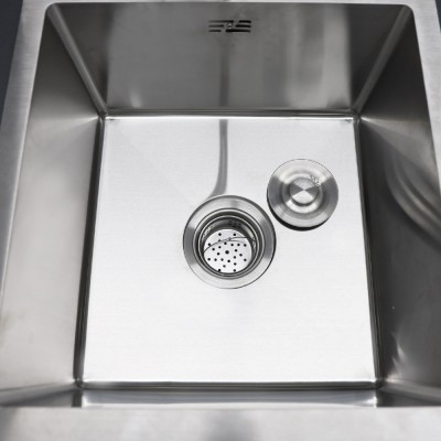 Insulă de bucătărie de grădină cu chiuvetă, oţel, gri, TANITA TYP 2