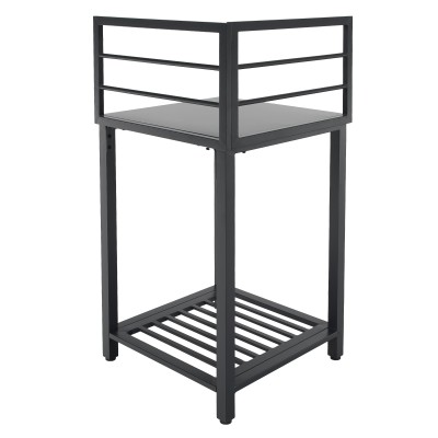 Insulă de bucătărie de grădină de colţ, metal, gri, TANITA TYP 1
