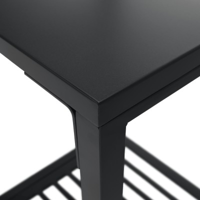 Insulă de bucătărie de grădină de colţ, metal, gri, TANITA TYP 1