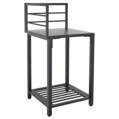 Insulă de bucătărie de grădină de colţ, metal, gri, TANITA TYP 1
