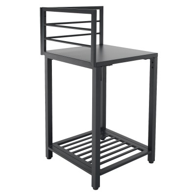 Insulă de bucătărie de grădină de colţ, metal, gri, TANITA TYP 1