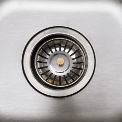 Insulă de bucătărie pentru grădină cu chiuvetă, lemn de salcâm/gri, FLAVIA TYP 1