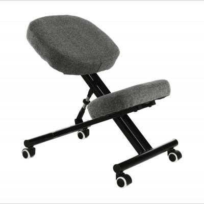 Kneeling chair, gri/ negru, KILIAN