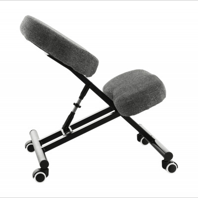 Kneeling chair, gri/ negru, KILIAN