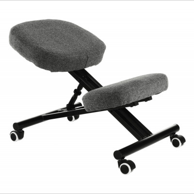 Kneeling chair, gri/ negru, KILIAN