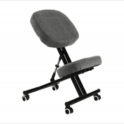 Kneeling chair, gri/ negru, KILIAN