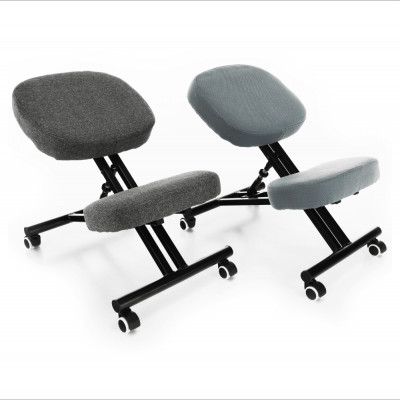 Kneeling chair, gri/ negru, KILIAN