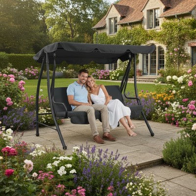 Leagăn de grădină, gri, KEMI