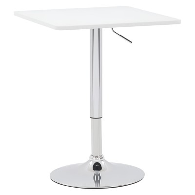 Masă de bar cu înălţime reglabilă, alb, 57x57x84-110 cm, FLORIAN 3 NEW