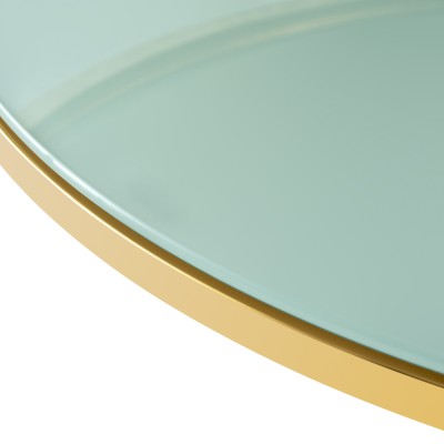 Masă de cafea, marmură deschisă/lapte/gold crom-auriu, ENION 2 NEW