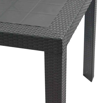 Masă de grădină, antracit, KINGY NEW