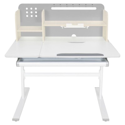 Masă de scris crescătoare, gri/alb, ODIN