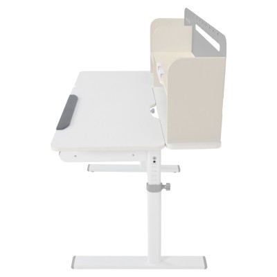 Masă de scris crescătoare, gri/alb, ODIN