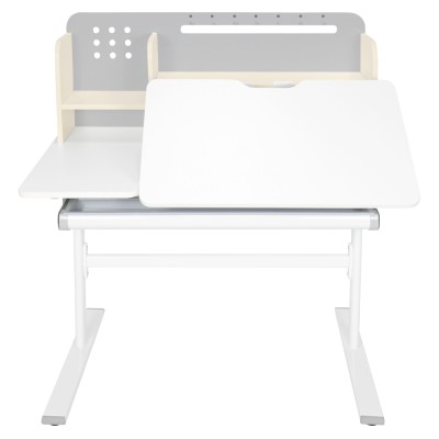 Masă de scris crescătoare, gri/alb, ODIN