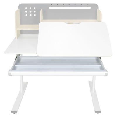 Masă de scris crescătoare, gri/alb, ODIN